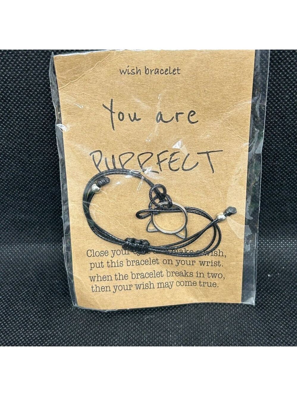 New! You Are Purrfect Cat Wish Bracelet